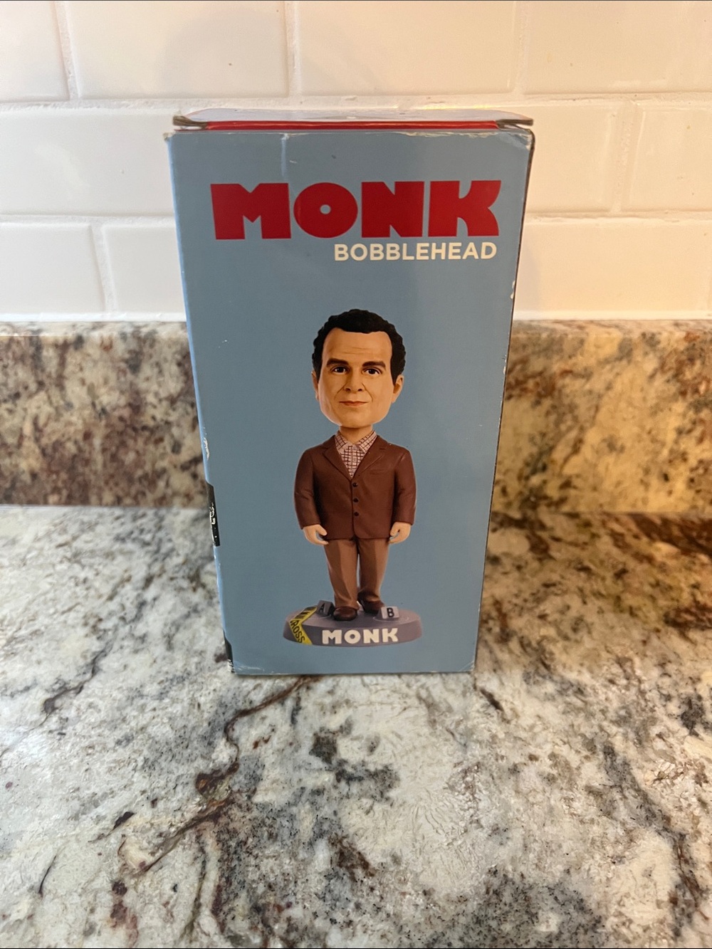 New in box! Monk Bobblehead - Brown Suit Men Grooming Collectible